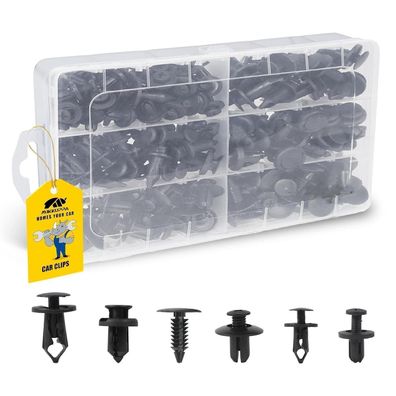 Mikkuppa 190 Stück Universal Auto Befestigungsclips, 6 Arten Karosserie Clips