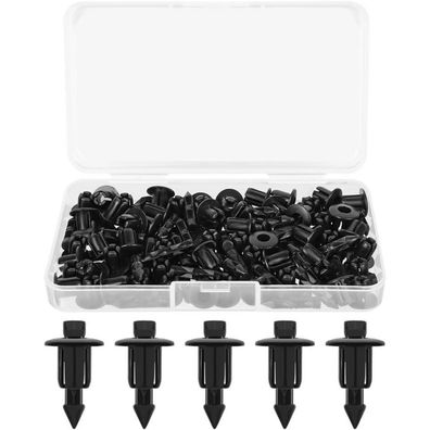 Adiwo 60x Kunststoffnieten 6 mm Universal Auto Befestigungsclips