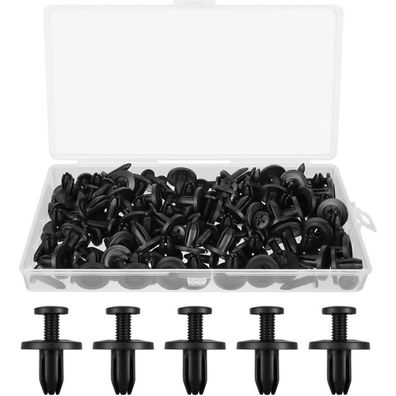 Adiwo 60 Stück Kunststoffnieten 6 mm Universal Auto Halterungs Clips Stoßstange