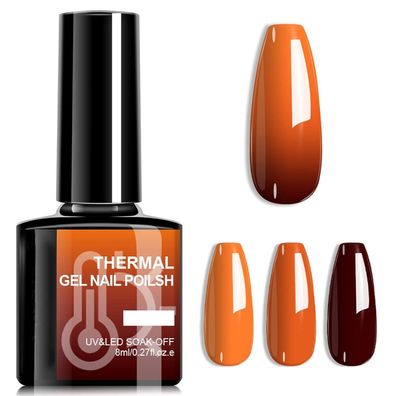 Virellay Farbwechsel Orange UV Gel Nagellack 8ml - Temperaturwechsel für
