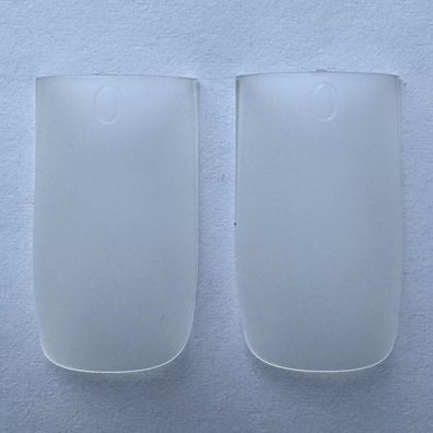 NOVO OVO Sharp Square Medium Nagelspitzen aus weichem Gel, doppelt matt klar