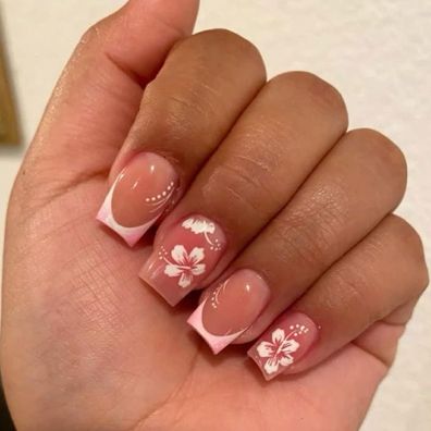 Ceboic Pink French Press on Nails, 24 Stück Künstliche Nägel Zum Aufkleben