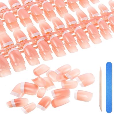 360 Stücke Französische Falsche Nägel Rosa Weiß Full Cover Nagelspitzen Kit mit