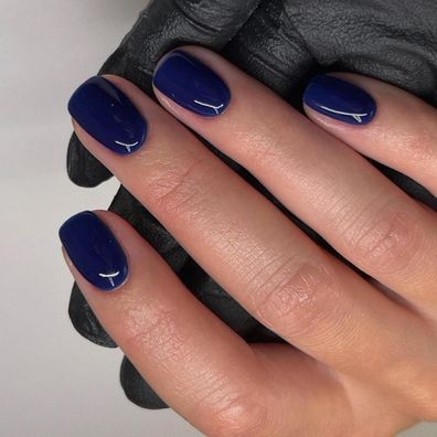 KQueenest Marineblau Press On Nails Kurz Eckig - Künstliche Nägel zum