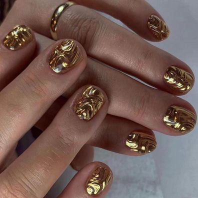 Daruur 24 Stück Full Cover Press on Nails, Künstliche Fingernägel für Frauen