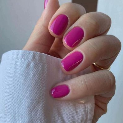 MouYouGlow Press on Nails Kurz Square Rose Red - Einfache Anwendung für Partys