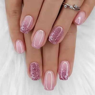 Cosmeria 24-teiliges Set aufklebbare Nägel mit Nagelfeile und Gel-Stick für