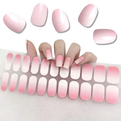 SanFangyue Nagelfolien Rot & Pink Selbstklebend UV Gel Nail Stickers 22 Stk
