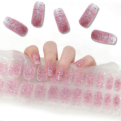 SanFangyue 22PCS UV Gel Nagelfolie Halbgehärtete Gel Nagellack Aufkleber