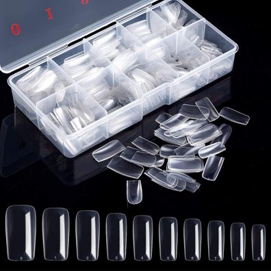 Melliex 500 Stück Acryl Kunstnägel Falsche Nageltips Künstliche Fingernägel
