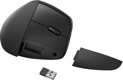 HP 925 - Vertikale Maus - 6 Tasten - kabellos - Bluetooth 5.3, 2.4 GHz - kabelloser