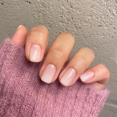 KQueenest Ombré Rosa French Press on Nails Kurz Eckig - 24 Stück Gradient Rosa