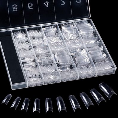 Melliex 500 Stück Französische Acryl Kunst Nagelspitzen für Damen und Mädchen