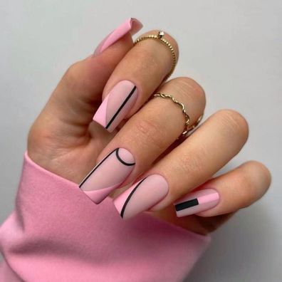 Daruur 24 Stück Full Cover Press on Nails, Vielseitige Farben & Stile, DIY