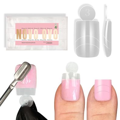 NOVO OVO Dual Nail Forms für Zehennägel, Poly Gel Verlängerung, 270 Stück