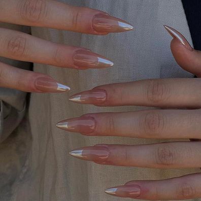 Daruur 24 Stück Full Cover Press on Nails, Klebenägel Fingernägel für Frauen