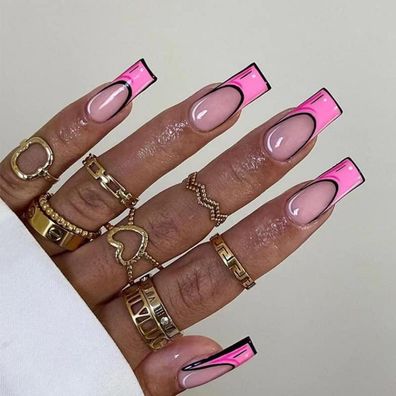 Daruur 24 Stück Full Cover Press on Nails, Vielfalt an Farben und Stilen