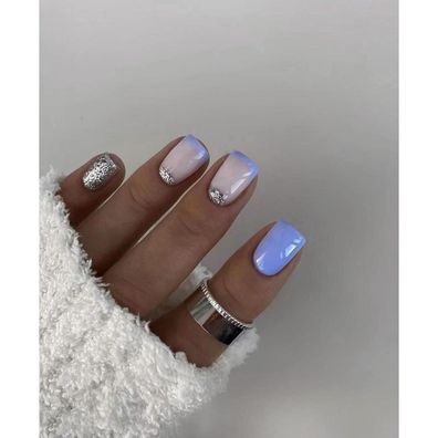 Daruur 24 Stück Full Cover Press on Nails, Klebenägel für Frauen und Mädchen