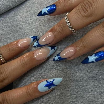 Daruur 24 Stück Full Cover Press on Nails, Klebenägel für Frauen & Mädchen