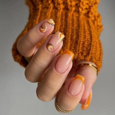 Daruur 24 Stück Full Cover Press on Nails, Klebenägel für Frauen & Mädchen