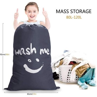 Ihomagic 2er Set 120L Reise Wäschesack mit Kordelzug, 420D Nylon, faltbar