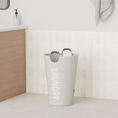 Caroeas 90L Großer Wäschekorb, Wasserdichter Wäschesammler mit gepolsterten