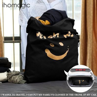 Ihomagic 2er Set Wäschesack Wohnmobil, 120L 420D Nylon Schmutzwäschebeutel mit