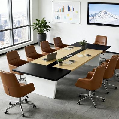Konferenztisch Büro 160x80cm, Moderner Besprechungstisch für Konferenzraum