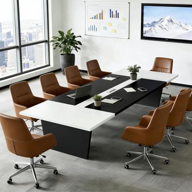 Zrbddef Konferenztisch Büro 180x100x74cm - Moderner, stabiler Besprechungstisch