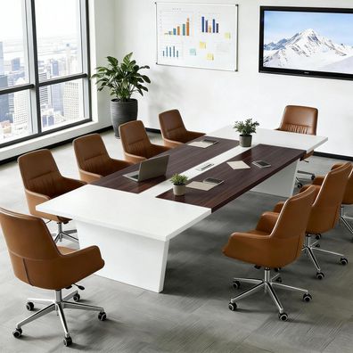 Konferenztisch Büro 180x100x74cm, Moderner Besprechungstisch mit 2,5 cm