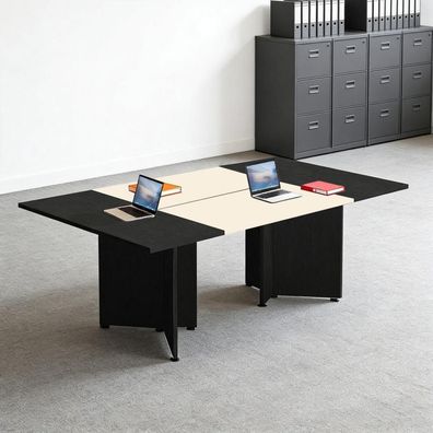 Zrbddef Modularer Konferenztisch erweiterbar, 540x100x74 cm, für 4-12 Personen