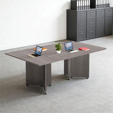 Zrbddef Modularer Konferenztisch erweiterbar, 540x120x74 cm, Dark Gray, für