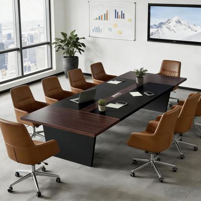 Konferenztisch Büro 240x100x74cm M1 - Moderner, stabiler Besprechungstisch für