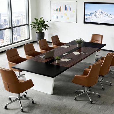 Konferenztisch Büro 200x100cm, Moderner Besprechungstisch für Konferenzraum