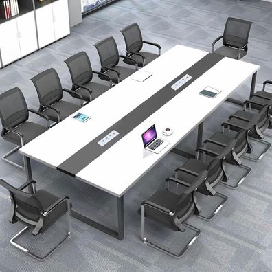 Konferenztisch mit Kabelmanagement und Kabeldurchführung, Groß, Modern