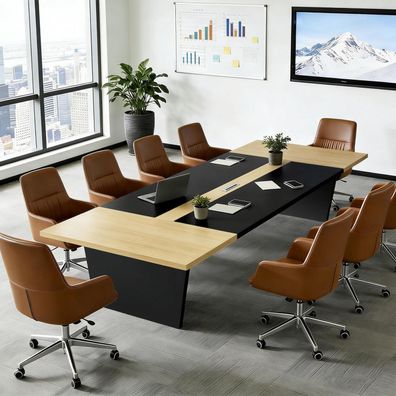 Konferenztisch 240x120x74cm, Moderner Besprechungstisch für Büro
