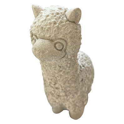 Betonfigur Lama Spucki - niedliche Dekofigur für Haus und Garten
