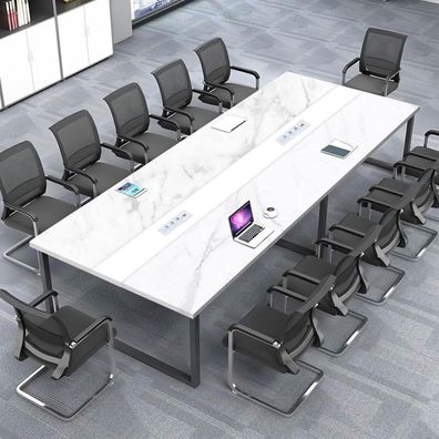 Konferenztisch K1 360x80x74cm mit Kabelmanagement, moderner Besprechungstisch