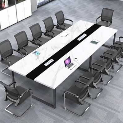 Konferenztisch mit Kabelmanagement & Kabeldurchführung, Modern, 320x80x74cm