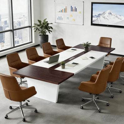 Konferenztisch Büro 320x120x74cm, Moderner Besprechungstisch mit 2,5 cm