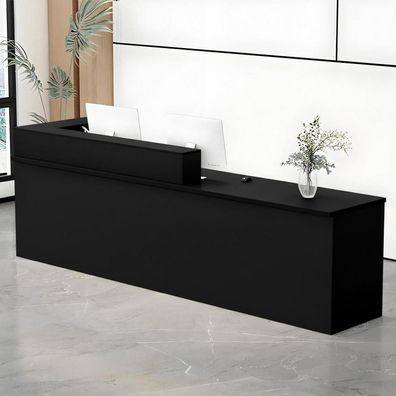 Zrbddef Empfangstheke mit Aufsatz, moderne Kassentheke für Büro, Salon