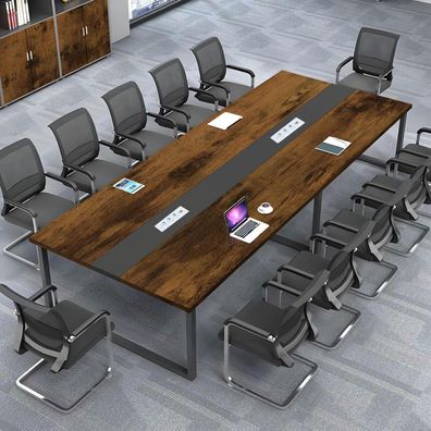 Konferenztisch C1 mit Kabelmanagement, 460x120x74cm, Modern & Stabil für Büro