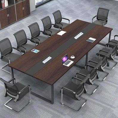 Konferenztisch mit Kabelmanagement und Kabeldurchführung, Modern, 360x120x74cm