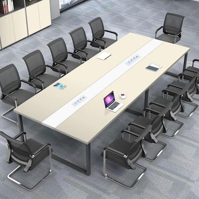 Konferenztisch mit Kabelmanagement und Kabeldurchführung, Modern, 400x120x74cm