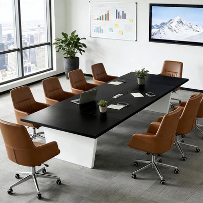 Konferenztisch Büro 240x120x74cm, Moderner Besprechungstisch Groß, Stabiler