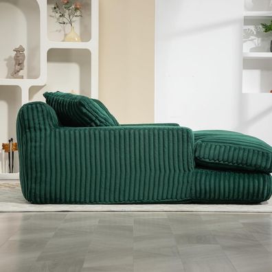 Zyloyal10 Cord-Schlafsofa Cloud Couch mit 3 Kissen, bequemes Bodensitzsofa für