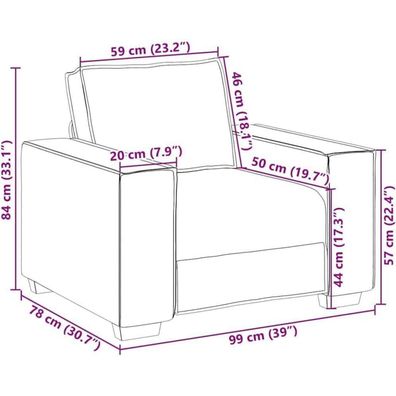 Massbinet Sofa Set: 3-Sitzer, 2-Sitzer und Sessel in Hellgrau Stoff