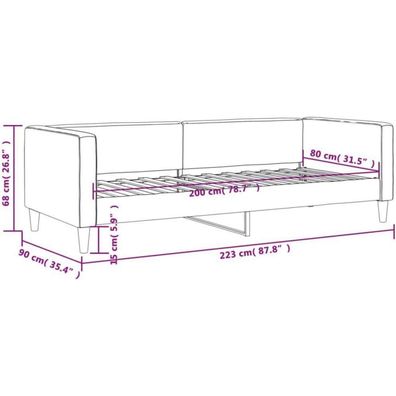 Massbinet Schlafsofa Doppelschlafstuhl Stoff-Couch Umwandelbar 2-Sitzer