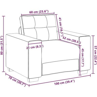 Massbinet Sessel Dunkelgrün 60 cm Samt - Perfekt für Loft Apartment und
