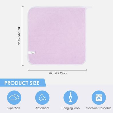 VIVOTE Microfaser Gästehandtücher 40x40cm, 4 Stück Mehrfarbig - Super weich